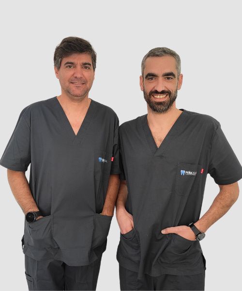 Los protésicos de l laboratorio Peña Dental: José Ignacio Peña Bursón y Alfredo Vallo Ruiz.